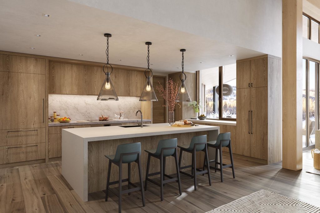 Kitchen rendering, Residence 504